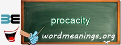 WordMeaning blackboard for procacity